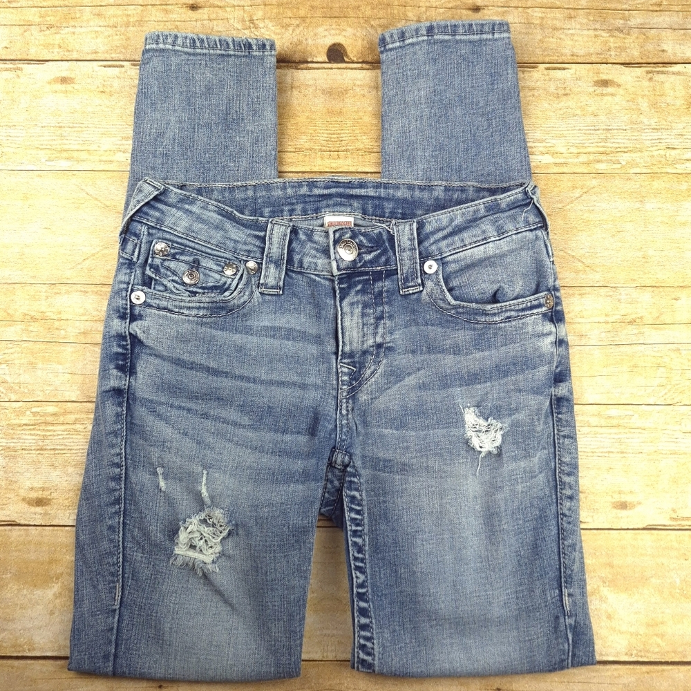 True Religion Men's Light Blue Relaxed Jeans - Picture 6 of 7